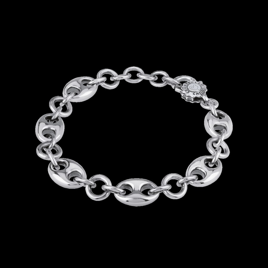 Et Voila L'Argento Chantecler | Bracciale Capriness Maglia Marina 18 Cm In Argento Cod.41109