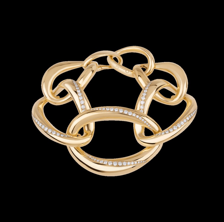 Gioielleria Chantecler | Bracciale Suamem Diciotto Carati In Oro Giallo 18Kt E Diamanti. Cod.41975