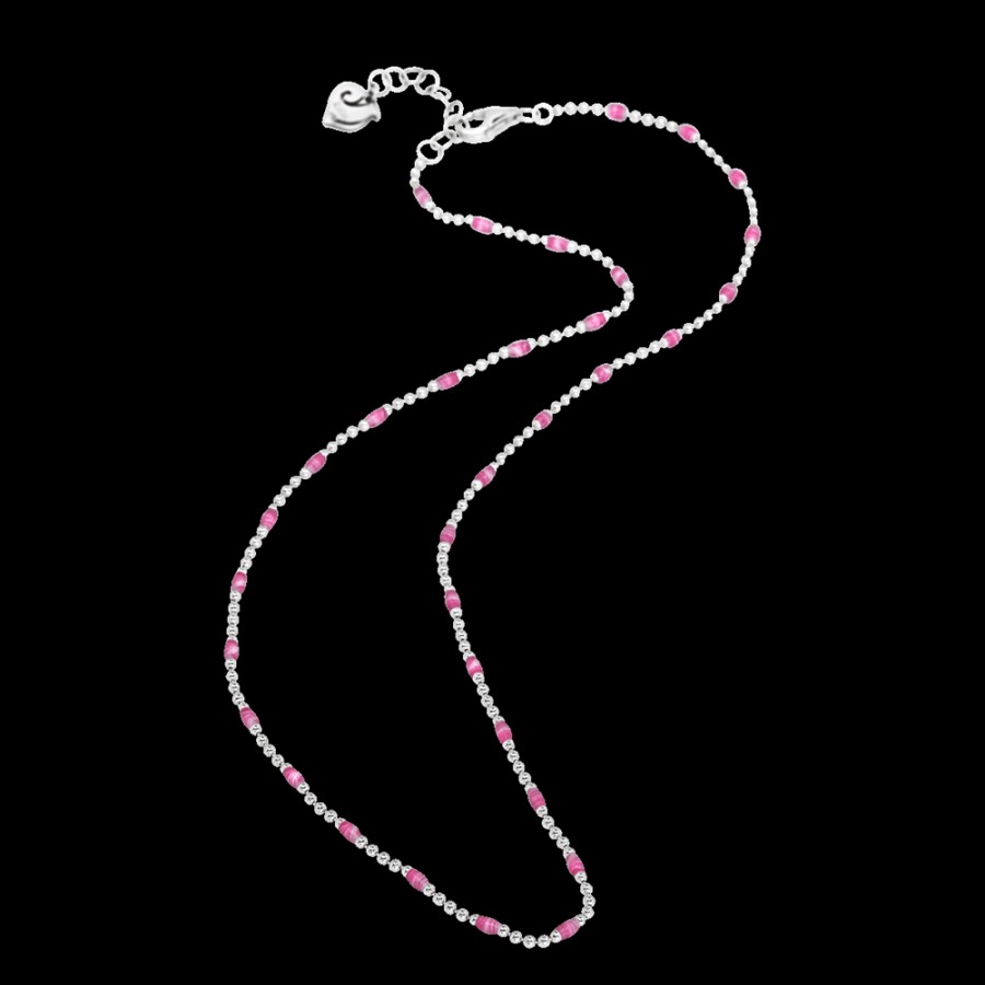 Et Voila L'Argento Chantecler | Catena 38-42 Cm In Argento E Smalto Sfumato Rosa Cod.42423