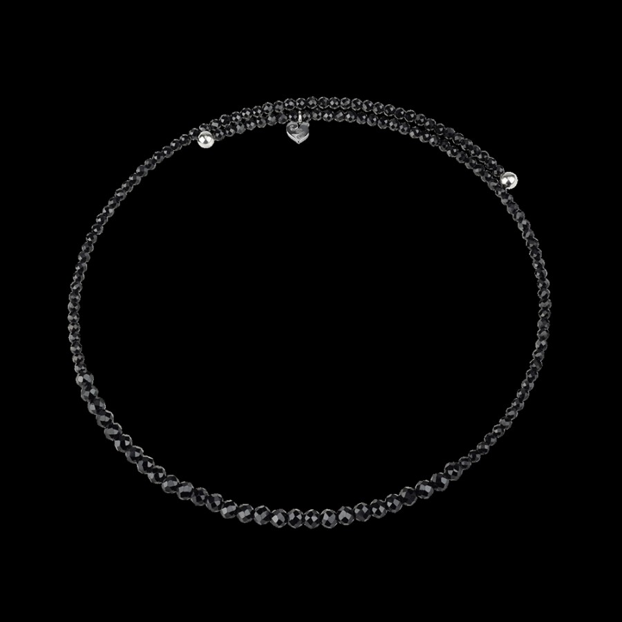 Et Voila L'Argento Chantecler | Choker In Spinello Nero E Argento Cod.38857