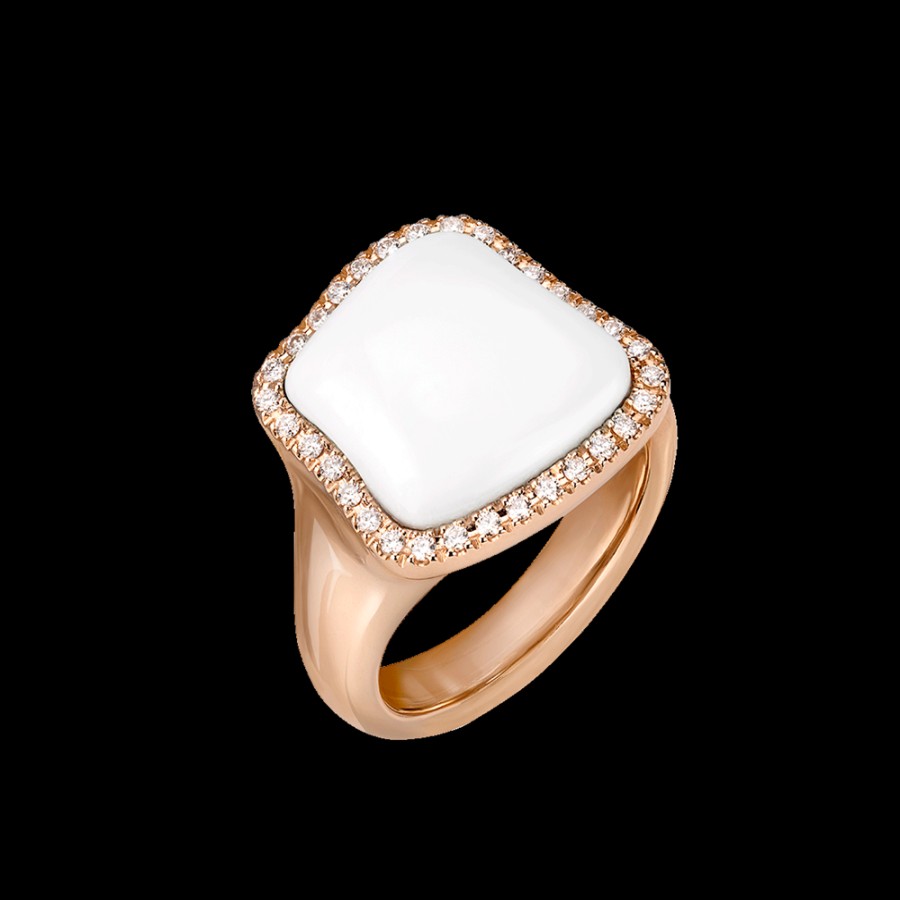 Gioielleria Chantecler | Anello Enchante In Oro Rosa 18Kt, Diamanti E Kogolong Cod.41755