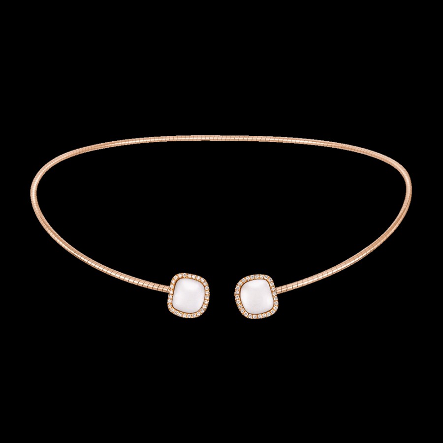 Gioielleria Chantecler | Choker Enchante In Oro Rosa 18Kt, Diamanti E Kogolong Cod.41667