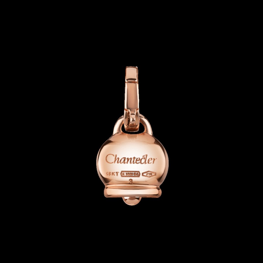 Gioielleria Chantecler | Ciondolo Campanella Piccolo In Oro Rosa 18Kt E Un Diamante Nel Batacchio Cod.22120