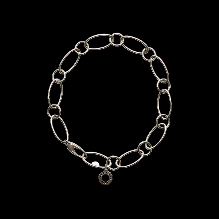 Et Voila L'Argento Chantecler | Bracciale 20 Cm Con Maglie Ovali E Tonde In Argento Cod.35594