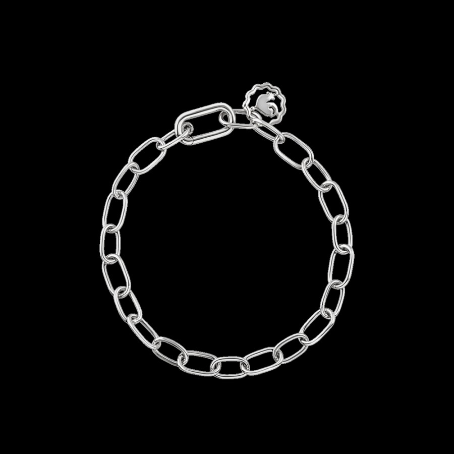 Gioielleria Chantecler | Bracciale 18Cm Maglie Ovali In Oro Bianco 9Kt Cod.42671