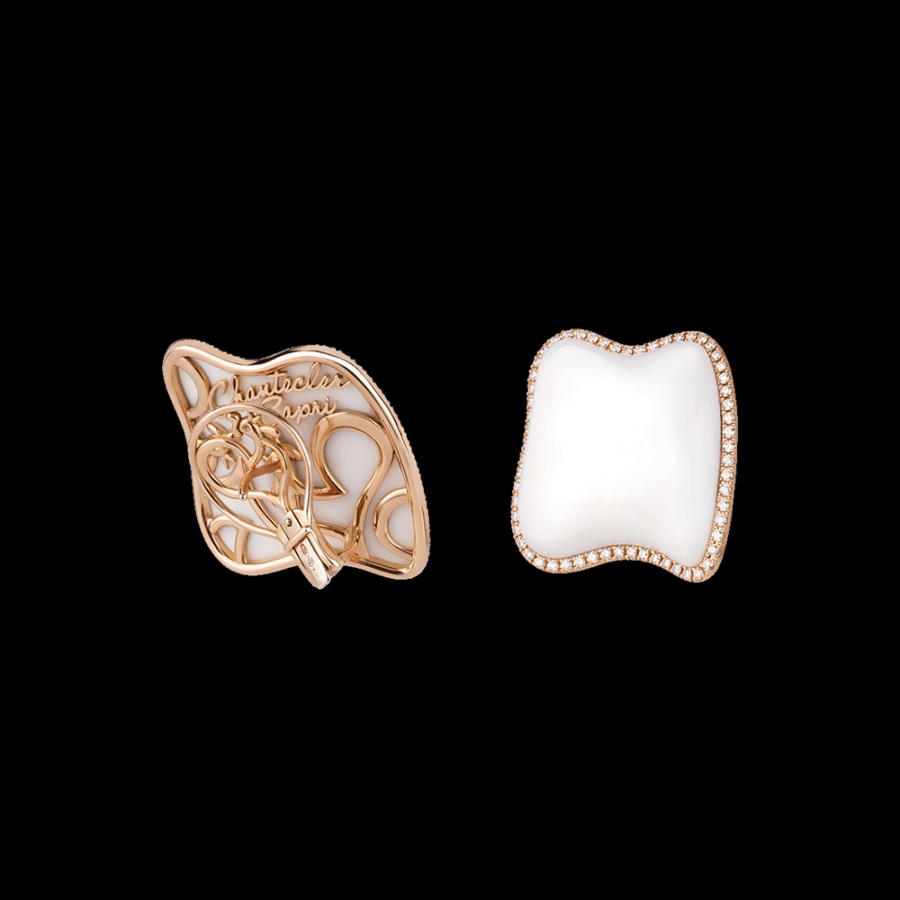 Gioielleria Chantecler | Orecchini A Lobo Enchante In Oro Rosa 18Kt, Diamanti E Kogolong Cod.41237