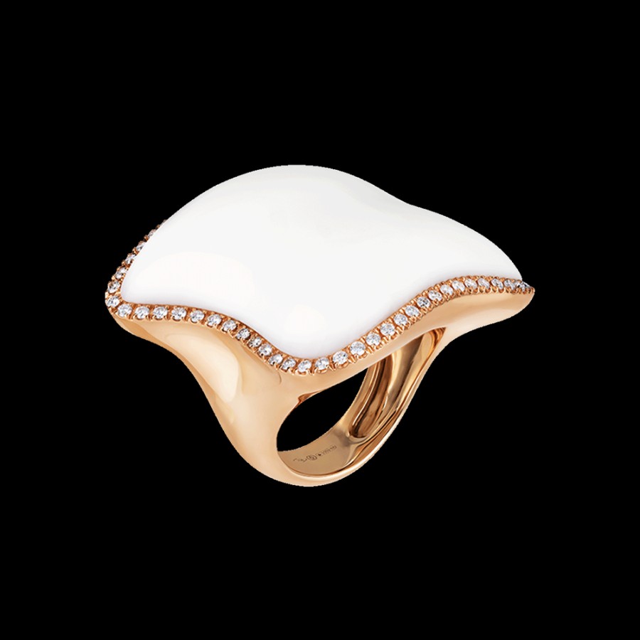 Gioielleria Chantecler | Anello Enchante In Oro Rosa 18Kt, Diamanti E Kogolong Cod.41236